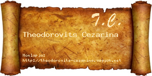 Theodorovits Cezarina névjegykártya